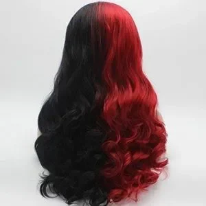 Accessories 24 Redblack Split Dye Body Wavy Lace Front Wig